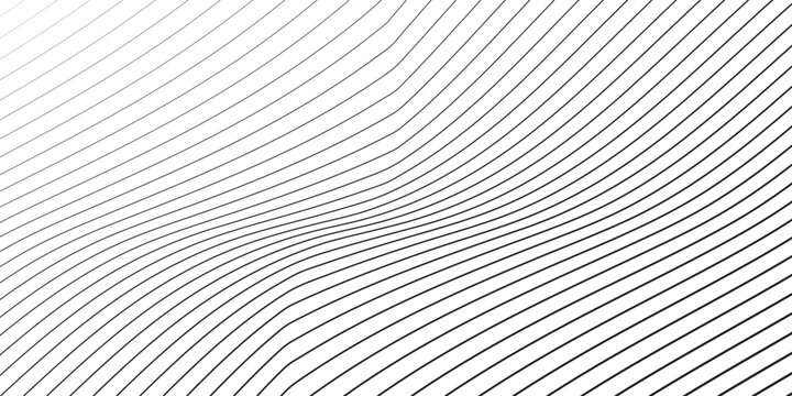 Black striped halftone gradient lines texture. illustration