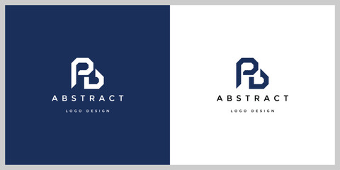 Letters p and b or pb abstract Company logo design. Premium business logotype. Graphic alphabet symbol for corporate business identity.  © Designer996