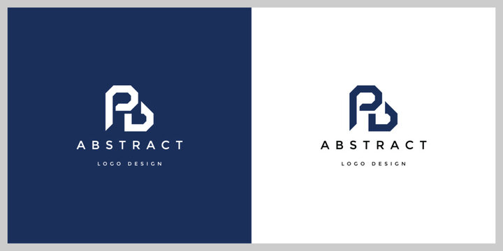 Letters p and b or pb abstract Company logo design. Premium business logotype. Graphic alphabet symbol for corporate business identity.
