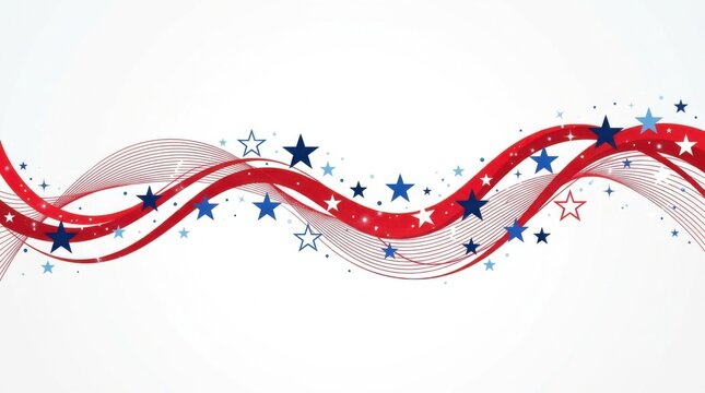 American Flag Ribbon Background