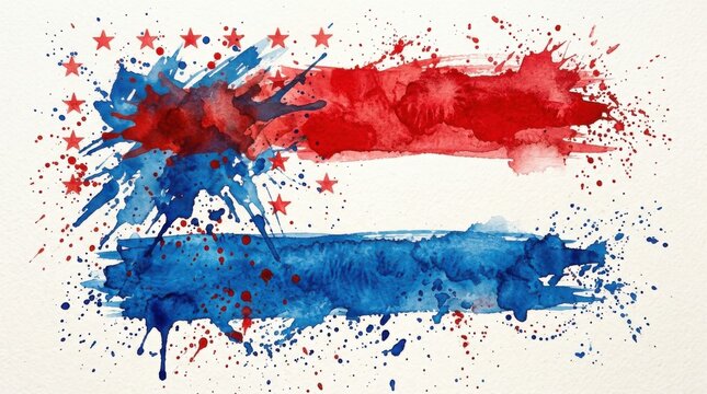 Dutch Flag Abstract Paint Background