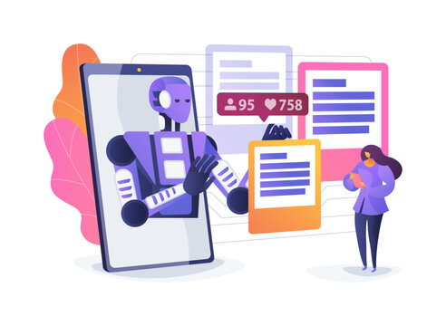 AI-Generated Blog Posts abstract concept vector illustration.