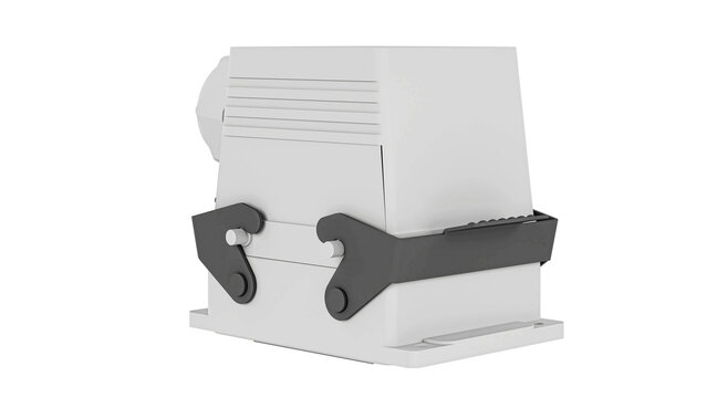 Industrial Heavy Duty Electrical Connector 3D Model &ndash; High Detail Mechanical Component