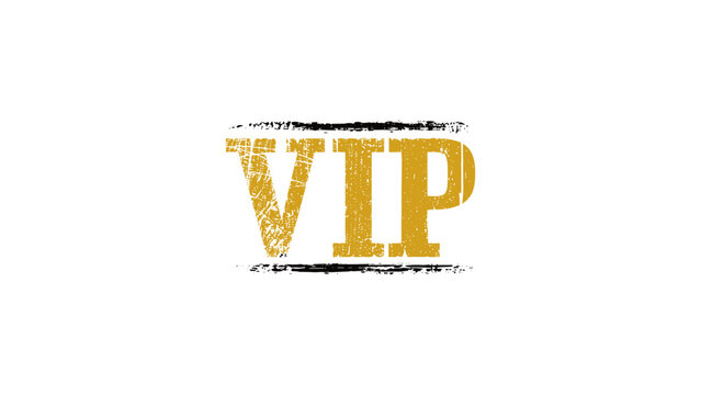 VIP Text Badge Grunge Typography Vector Isolated on Transparent Background