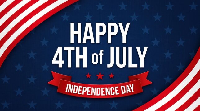 Happy Fourth Of July Banner Background