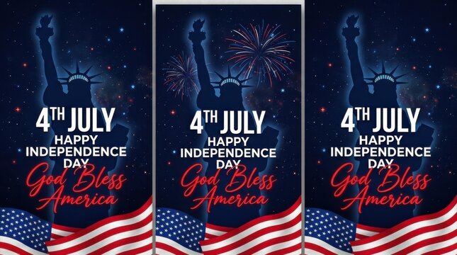 Fourth Of July Patriotic Poster Set