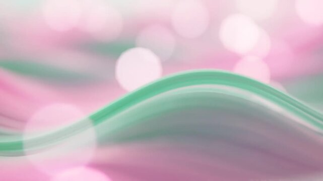 A Dreamy Swirl of Soft Pastels with Gentle Curves and Bokeh, Perfectly Capturing Ethereal Beauty with a Subtle Blend of Pink and Green Hues in Motion