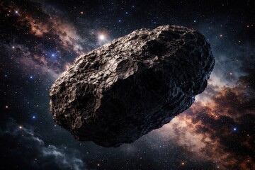 Fototapeta premium Asteroid floating in space