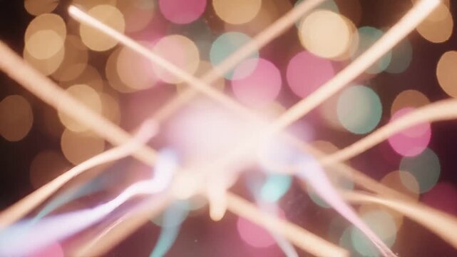 A Captivating Display of Colorful Bokeh Lights: Exploring the Ethereal Glow of Vibrant Glow and Flashes in a Dreamlike Atmosphere