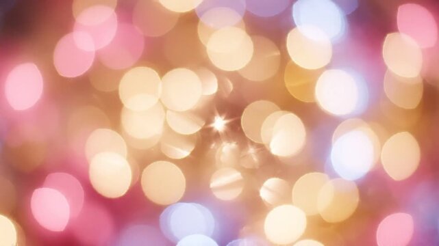 A Captivating Universe of Colorful Bokeh Lights Creating a Magical Atmosphere Filled with Warmth and Charm in Two Intriguing Frames