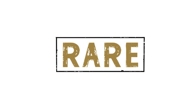 Rare Text Badge with Distressed Vintage Effect Vector Isolated on Transparent Background