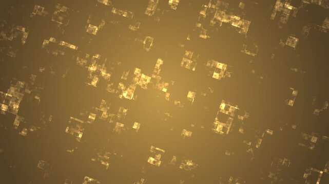 Coffee Gold Pixel Light Squares Motion Background