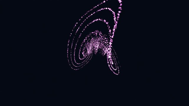 Chaotic attractor data visualization, abstract digital simulation