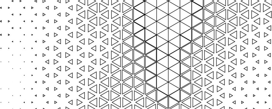 Abstrak Poligon Segitiga Monokromatik Bergradasi Halftone. Vector eps 10