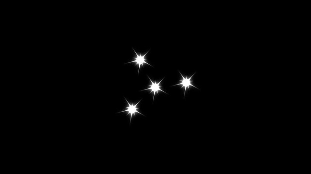 Sparkle twinkle star animation, glowing white doodle stars,white sparkle burst click effect, twinkle star  twinkle star pop impact, simple magic motion graphic, transparent background,black 4k video