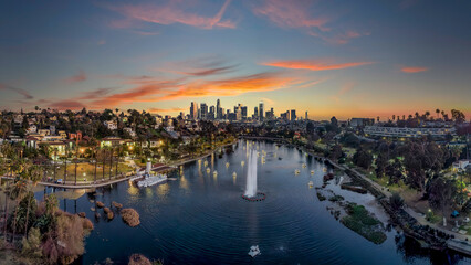 Fototapeta premium Echo park Los Angeles California view