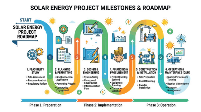 Solar Energy Project Roadmap: Milestones from Planning to Operation