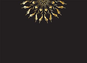 Fototapeta premium Elegant Gold Mandala on Black Background