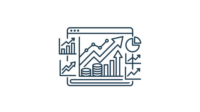 Business data visualization dashboard with multiple charts