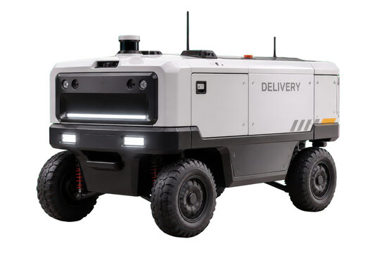 Compact autonomous delivery ground vehicle with rugged tires