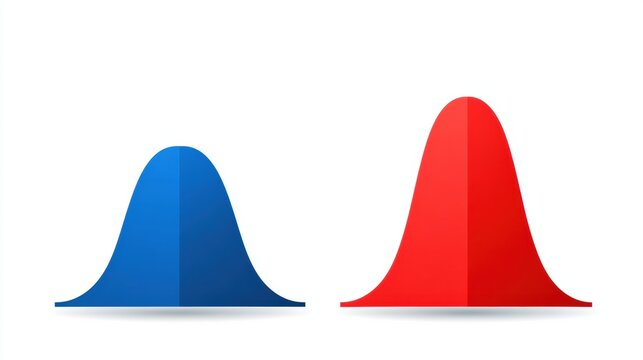 Illustration presents fat tail risk distribution compared to normal distribution. Fat tail shows higher chances of extreme events.