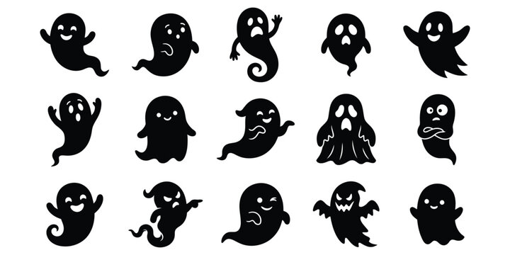 Halloween ghost silhouettes