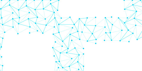 Network abstract connection isolated on white background. Abstract connection on white background. Technology dots lines connect network background. Polygonal Mesh Background Vector design digital. © MdGiash