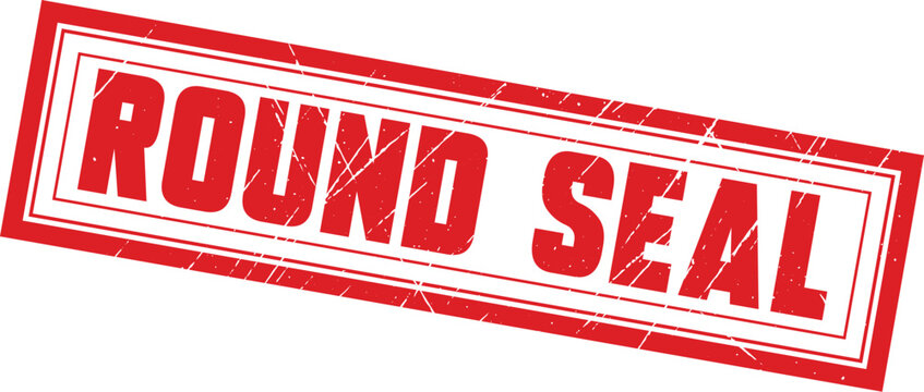 ROUND SEAL: A rectangular red ink stamp design featuring a clear declaration intended for formal document authentication processes.