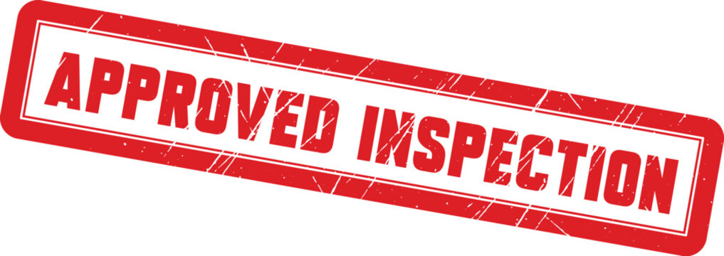 APPROVED: A bold red rubber stamp mark perfect for confirming that the recent inspection is officially finalized