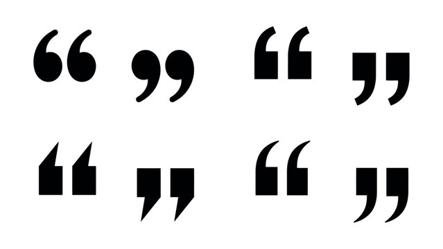 Quotation mark symbols for news headline or important quotes  vector illustraiton