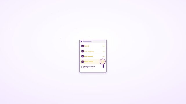 Digital Document Inspection Complete Check List Animation
