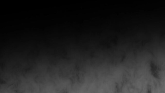 Thick white steam rising horizontally, authentic cooking smoke element for post production,  realistic atmospheric vapor.