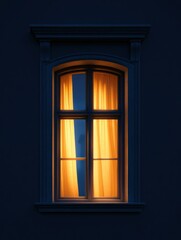 Obraz premium Concept of Therapeutic Window Shown as Warm Light in Dark Building Representing Optimal Activation Zone for Healing and Growth