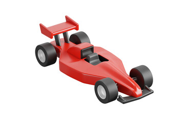 Obraz premium Formula race car 3d icon. Isolated 3D object