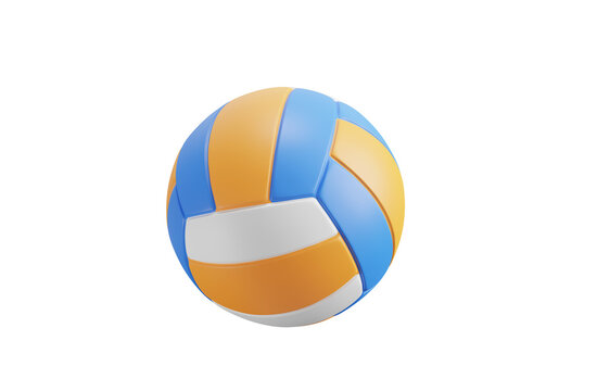 Volleyball ball 3d icon. Isolated 3D object.