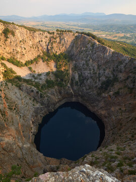 Red Lake karst sinkhole near Imotski Croatia