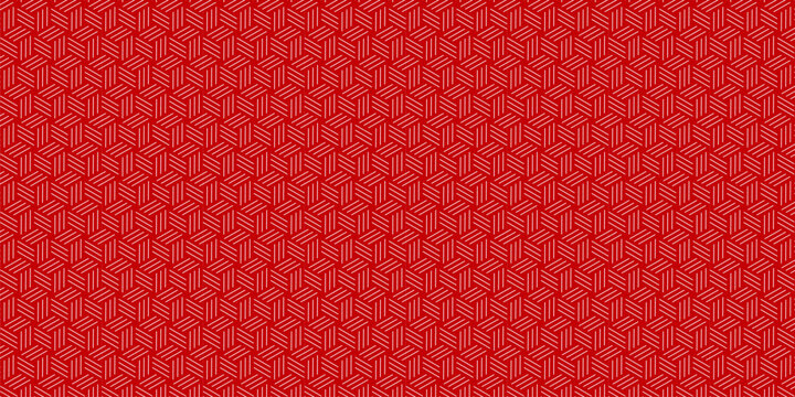 Futuristic minimal honeycomb mosaic red background. Modern hexagon seamless vector pattern. Seamless pattern with hexagon fabric geometric pattern. Abstract ornament diamond tile design.