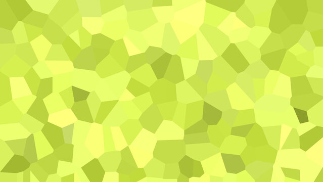 Abstract crystal geometric pattern featuring vibrant shades of bright lime green and soft yellow tones