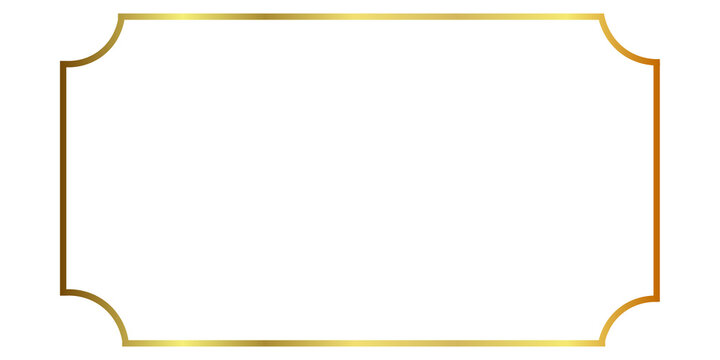 Elegant gold border frame with decorative rounded corners