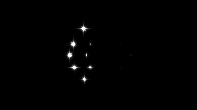 Animated shooting star video with twinkling stars background in a black sky. glowing shinning twinkle stars,glowing shinning twinkle stars,magical starry sky with twinkling stars,twinkle stars at sky