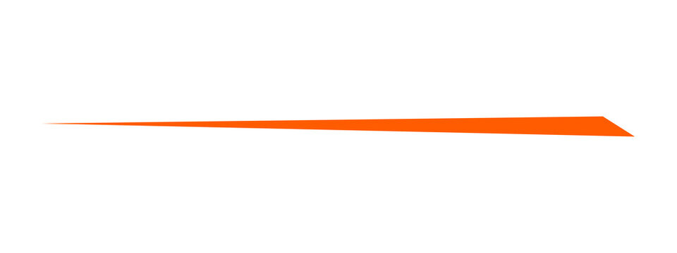 Long sharp orange triangle shape graphic element