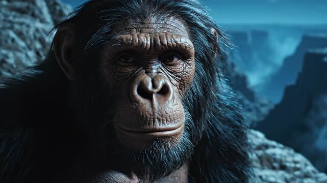 Metamorphosis primate progression: simian alteration, archaic hominid formation, ancestral origin, evolutionary pathway, organic mutation, temporal sequence, genetic variation, historic change