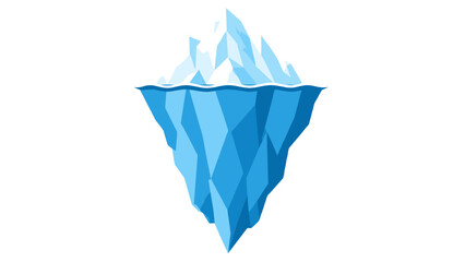 Low poly iceberg with visible underwater section © icon_art