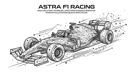 A racing driver navigates a sleek Astra F1 car on a winding track. © bik