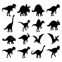 Dinosaur silhouettes . © Sabanasultana24