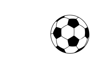 Naklejka premium Modern Soccer Ball Horizontal Sports Composition with Soft Shadow Vector Illustration on White Background