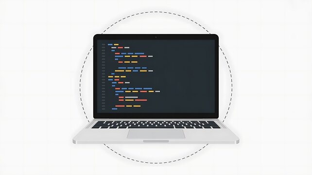 Laptop, coding, programming, software development, computer screen