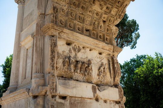 Arch of Titus Relief with Menorah Spoils of Jerusalem Rome