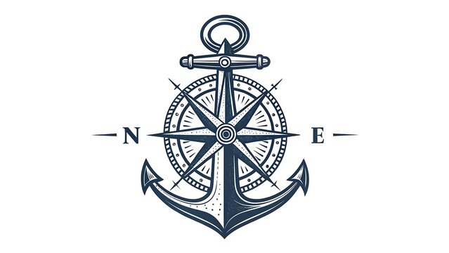 compass rose isolated on white
