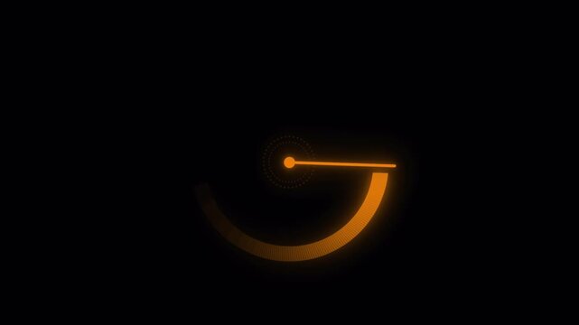 Abstract circular orange loading animation on dark background.